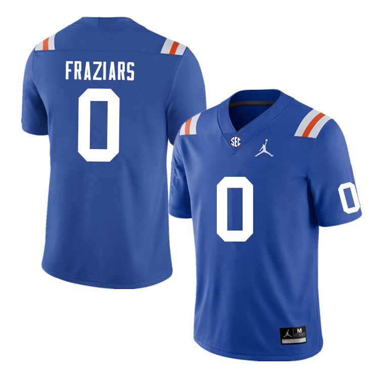 Men #0 Ja'Quavion Fraziars Florida Gators College Football Jerseys Sale-Throwback